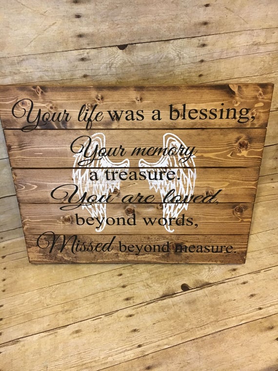 Your Life Was A Blessing Your Memory A Treasure You Are Etsy Your Life Was A Blessing Your Memory A Treasure You Are Etsy