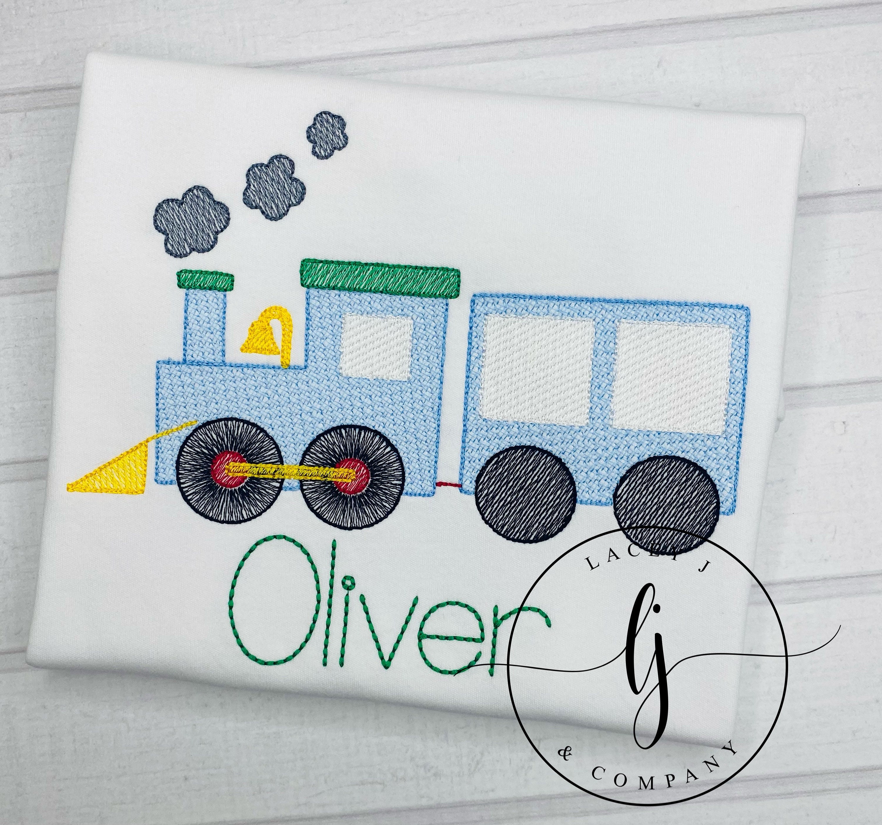 Train Embroidery - Etsy