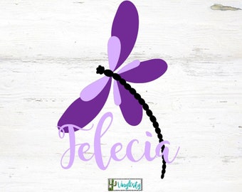 Dragonfly Monogram Decal | Personalized Dragonfly | Car Decal | Tumbler Decal | Laptop Decal | Dragonfly Sticker