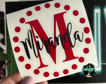 Monogram Vinyl Decal | Personalized Decal | Name Decal | Car Decal | Vinyl Decal | Cup Decal | Laptop Decal