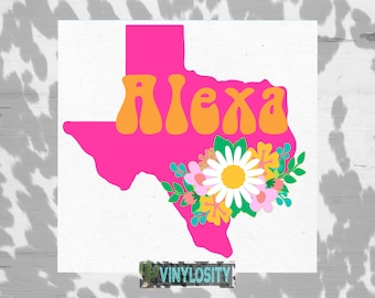 ALL STATES - Floral State Decal | Floral Decal | Floral Texas Decal | Custom Car Decal | Cup Decal | Leopard Laptop Sticker