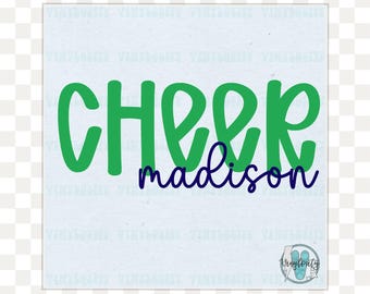 Custom Cheer Name Vinyl Decal