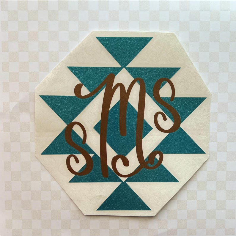 Aztec Monogram Decal | Tribal Name Decal | Navajo Print Decal | Custom ...