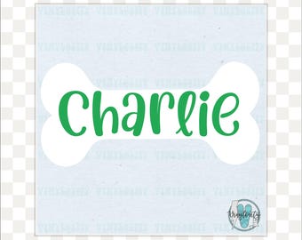 Custom Dog Name Bone Vinyl Decal