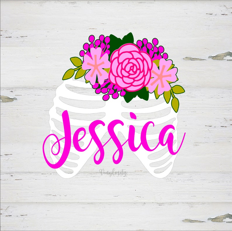 Floral Radiology Decal Radiology Monogram Radiology Tech Etsy