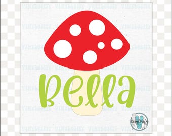 Personalized Mushroom Name Vinyl Decal