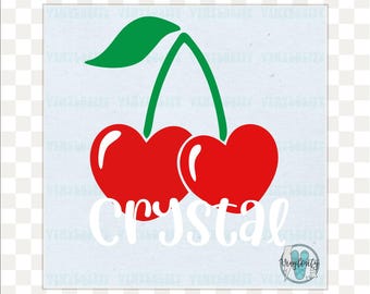 Custom Cherry Name Vinyl Decal