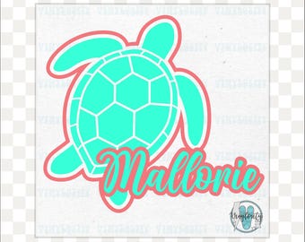 Custom Sea Turtle Vinyl Decal | Sticker for tumbler, car, laptop, etc.