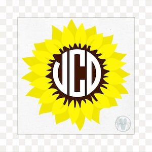 Personalized Sunflower Decal | Sunflower Name Decal | Personalized Decal | Sunflower  Monogram | Tumbler Stickers | Car Decal