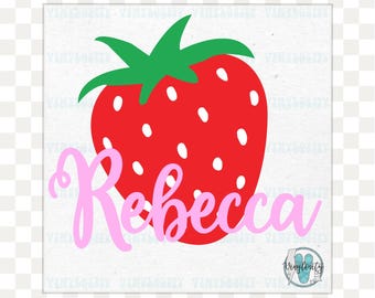Custom Strawberry Name Vinyl Decal