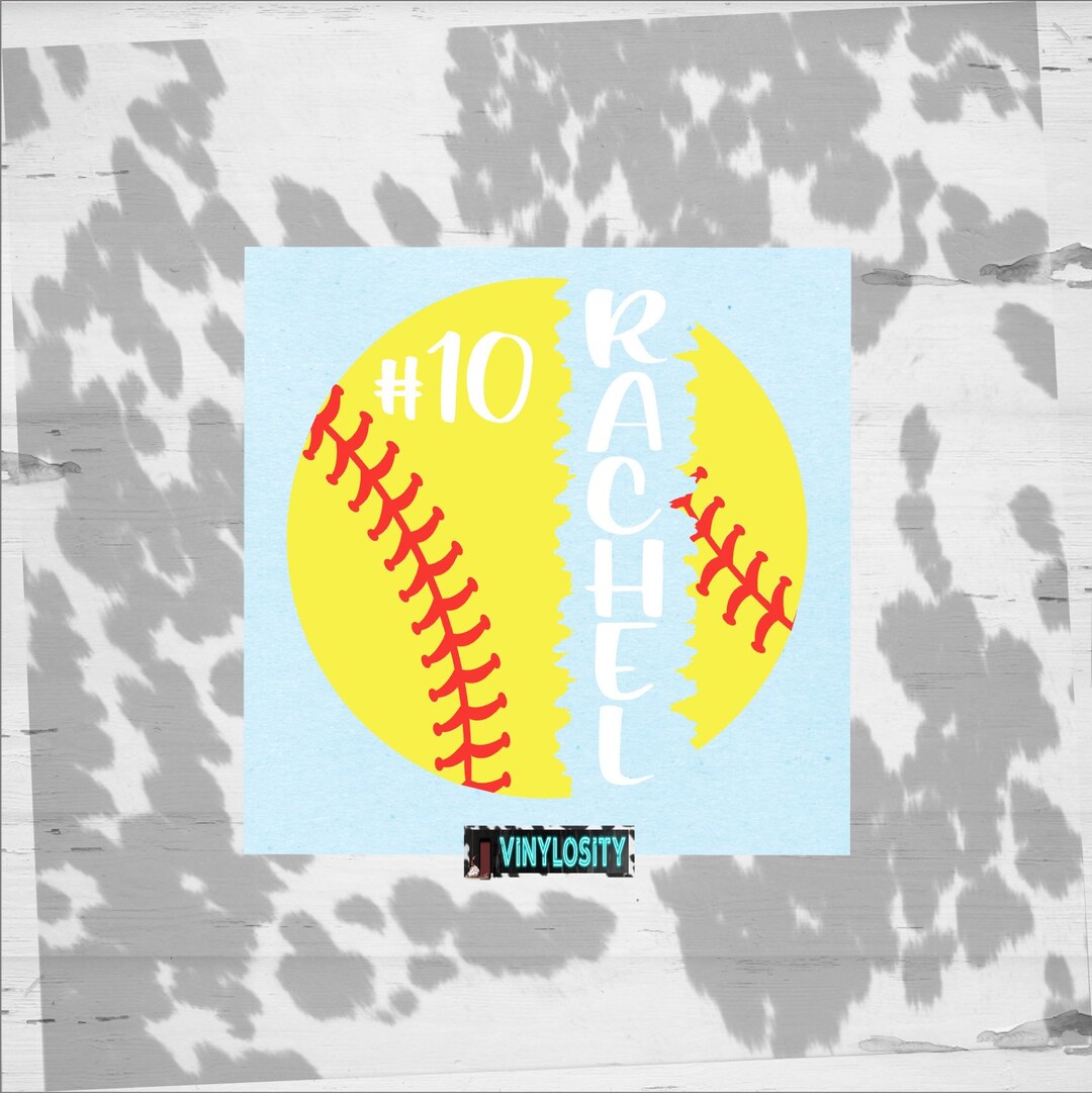 Softball Decal Softball Monogram Helmet Decal Softball Helmet Decal Car