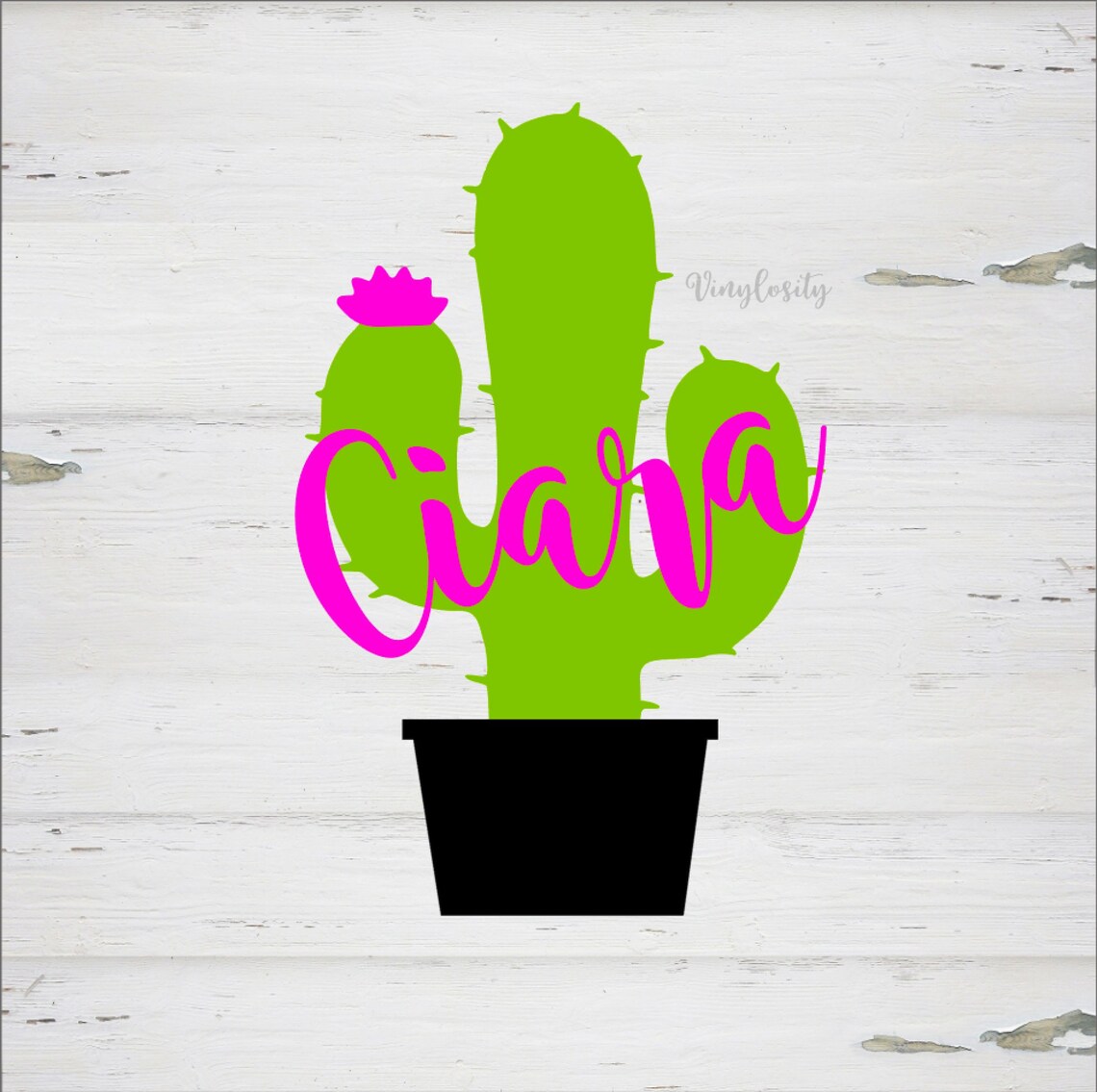 Cactus Monogram Cactus Decal Yeti Decal Car Decal Etsy