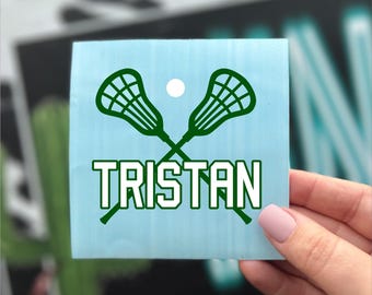 Custom Lacrosse Decal | Sports Water Bottle, Car, Laptop Sticker
