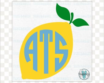 Custom Lemon Monogram Vinyl Decal