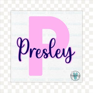 Initial and Name Decal | Monogram Decal | Personalized Decals | Tumbler Stickers | Name Sticker | Car Decal | Laptop Sticker | School Labels