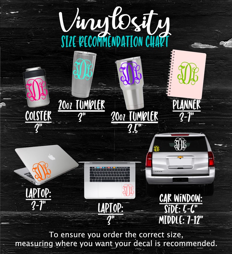 Initial Vinyl Decal Lowercase Decal Personalized Decal Monogram Decal Monogram Cup Decal Car Decal Vinyl Decal Simple Decal image 3