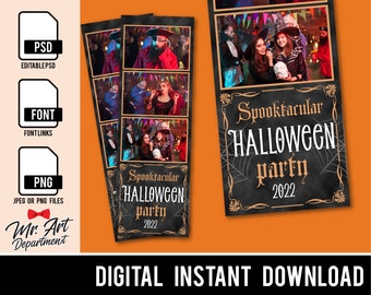 Spooktaculaire Halloween Party Fotohokje 2x6 Sjabloon