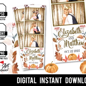 Fall n Love With You Modello per Photo Booth per matrimonio, Modello per Photo Booth per matrimonio 2x6