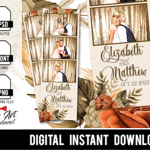 Modello perfetto per cabina fotografica per matrimoni autunnali, modello per cabina fotografica per matrimoni 2x6