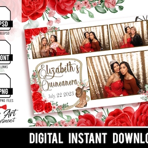 Charro Quinceanera Photo Booth Vorlage, Hochzeit Photo Booth Vorlage 10x15