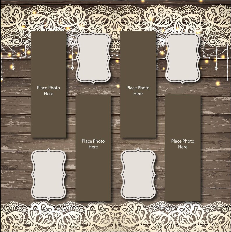 Photo Booth Album Printable Scrapbook Page for 2x6 Photos Etsy