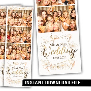 Photo Booth Template: Gold Shimmer