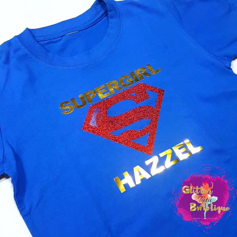 6Years Old Superhero Birthday Outfit Birthday Costume Birthday Dress DCComics Supergirl Red Tutu Skirt with Superman Top Set for 1Year