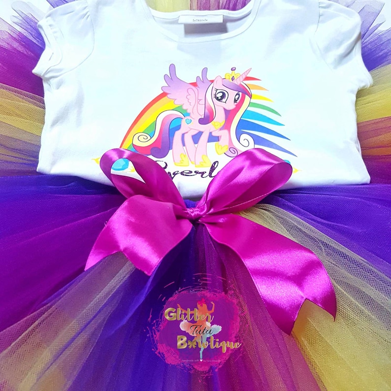 My Little Pony Princess Cadance Tutu and Top Set for 1-6 Years Old Toddler Infant Baby Girls Birthday Outfit Birthday Dress Birthday Costume