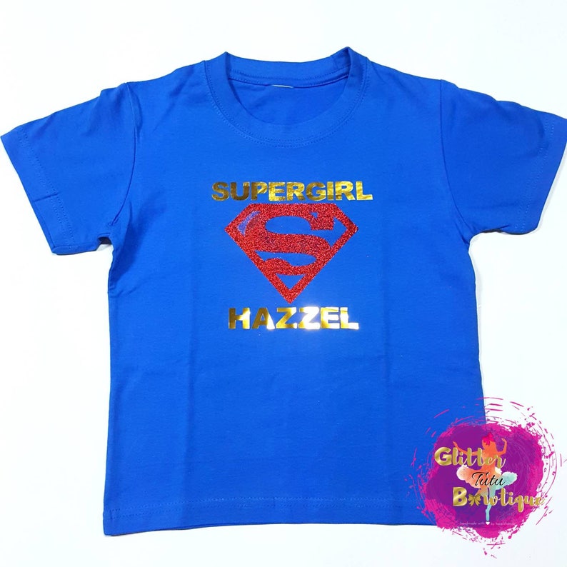 6Years Old Superhero Birthday Outfit Birthday Costume Birthday Dress DCComics Supergirl Red Tutu Skirt with Superman Top Set for 1Year