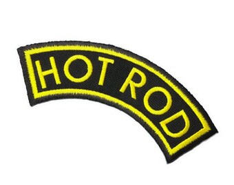 I Get High From Burning Rubber Iron-On Embroidered Clothing Patch for Jacket Vest Shirt Hat Biker Auto Racing Hot Rod Dragster Street Racer