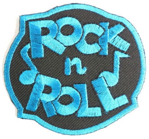 Rock N Roll Music Blue Logo Embroidered Sew On Iron On Patch | Etsy