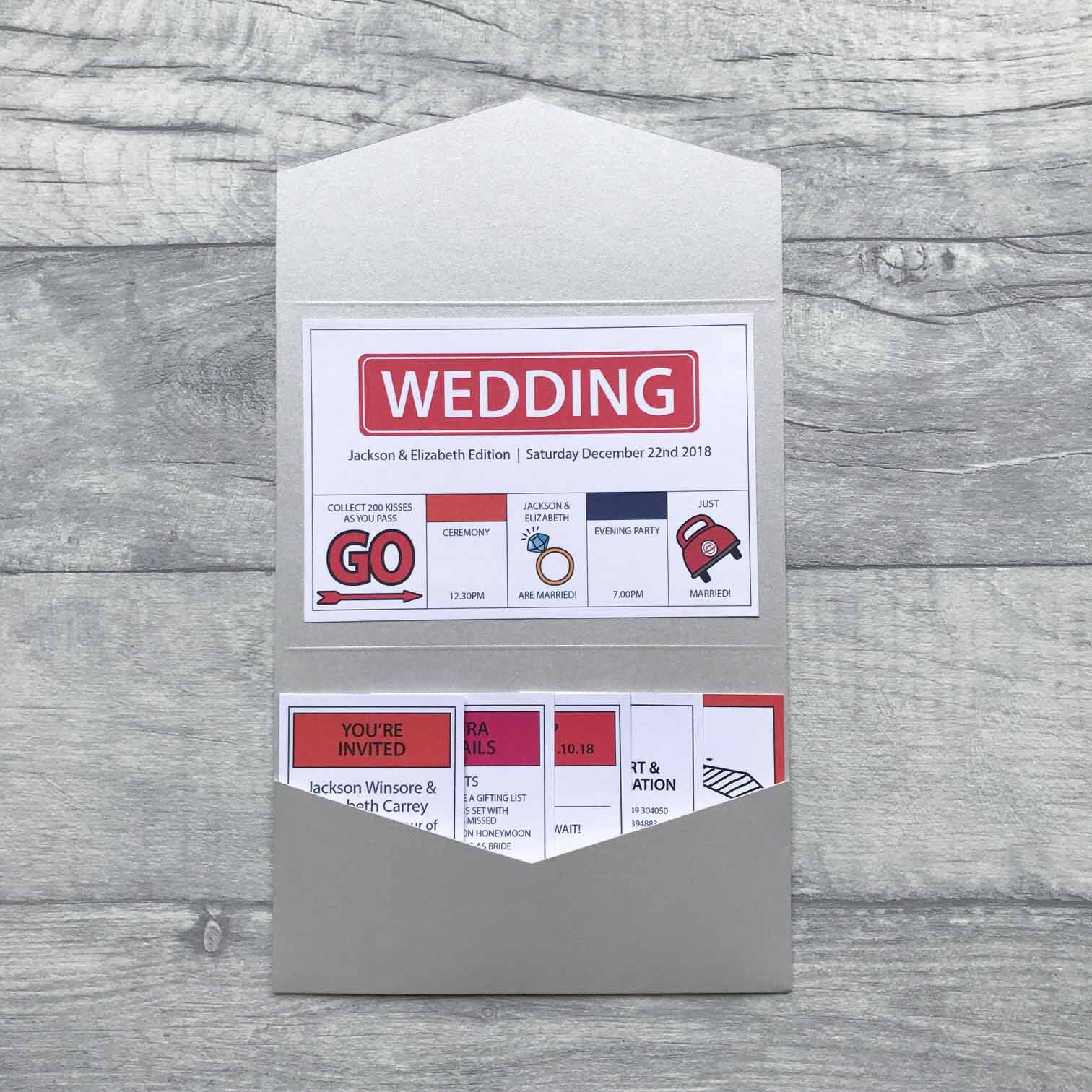 Board game wedding invitations Fun Quirky & Unique wedding Etsy
