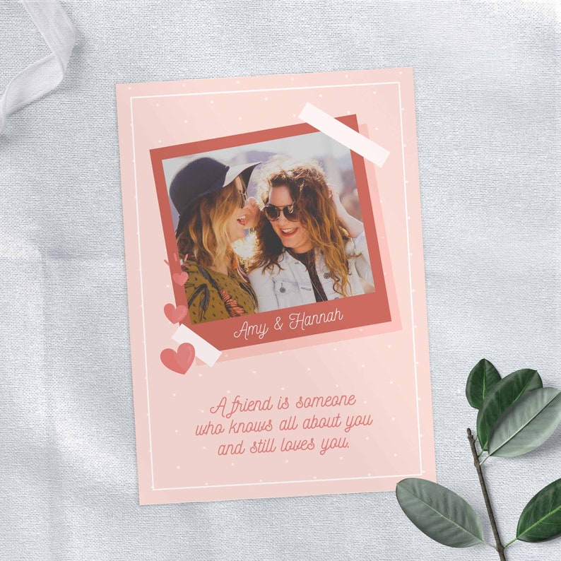Friendship Polaroid Quote Personalised Photo Print to any Etsy