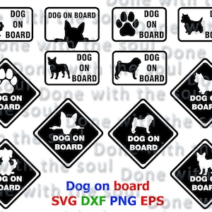 Dog on board - Dog Car - Dog in car – Dog Decal – Dog Cut Files - Dog Svg – Cameo cut file - Cricut file - Car sticker - Vinyl machine file