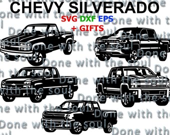 Free Free 181 Silhouette Truck Chevy Silverado Svg SVG PNG EPS DXF File