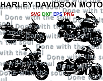 Harley Davidson Moto - Harley Davidson svg - Motorcycle cut - Road king - Road glide - Electra Glide - Motorcycle digital - Motorcycle svg