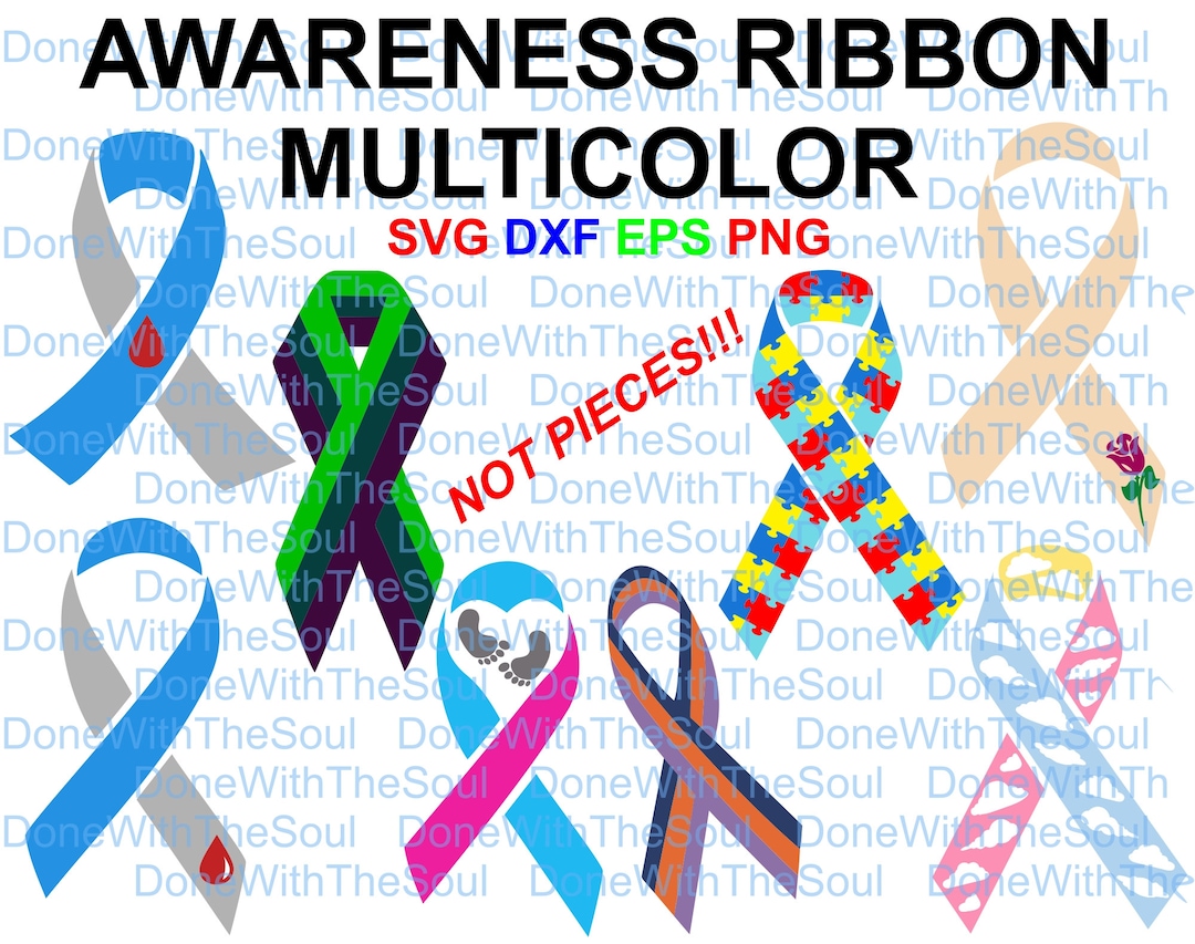 Ribbon Cut File - Autism Awareness - Puzzle Awareness - Autism Ribbon ...