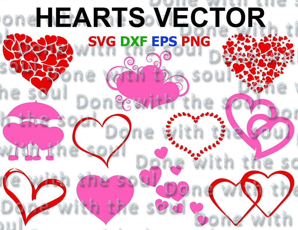 Heart Svector Heart Vector - Heart Svg - Heart Clipart - Heart Cut Files - Heart ...