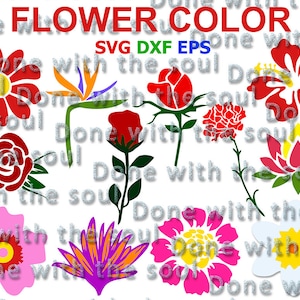 Flower layered file - Flower vector - Flower svg - Flower clip art - Flower cut files - Floral clipart - Flower cut files - Layered cut file
