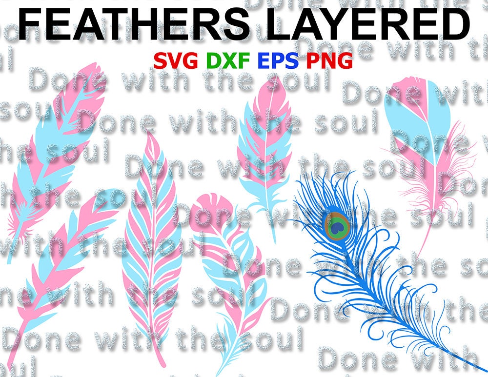 Download Feather Layered Feather color svg Feather svg Feather | Etsy