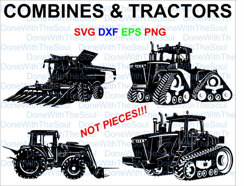 Download Combine svg Tractor svg Farm tractor svg Car vector | Etsy