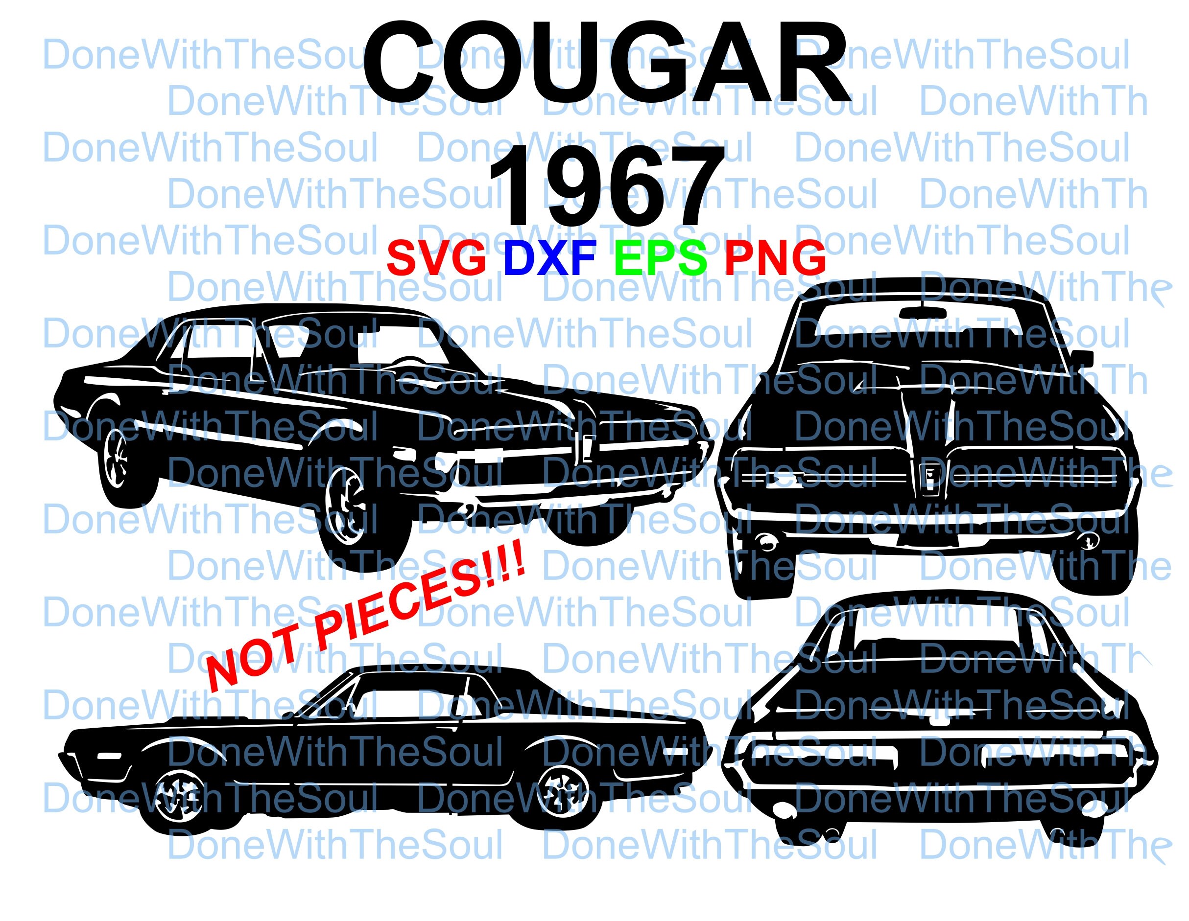 Download Cougar 1967 Classic Car Svg Car Vector Car Svg Cut Etsy
