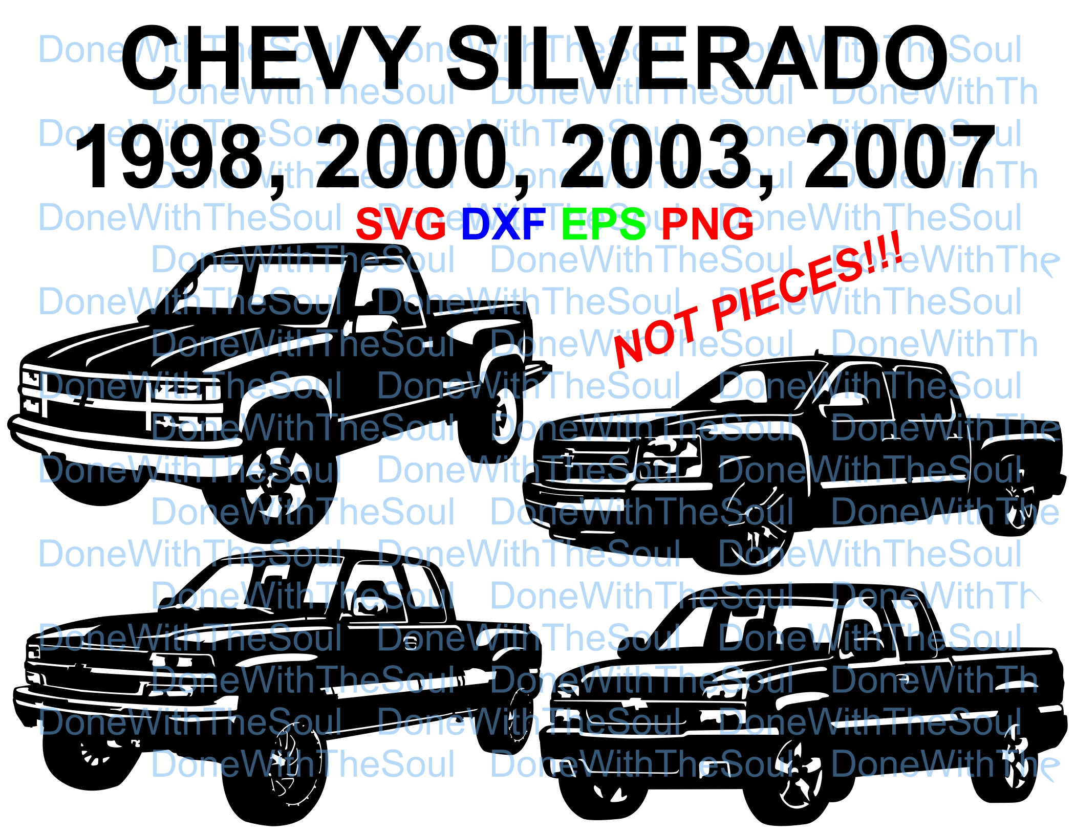 Download Chevy Silverado 1998 2007 Chevy Truck Silverado Svg Etsy
