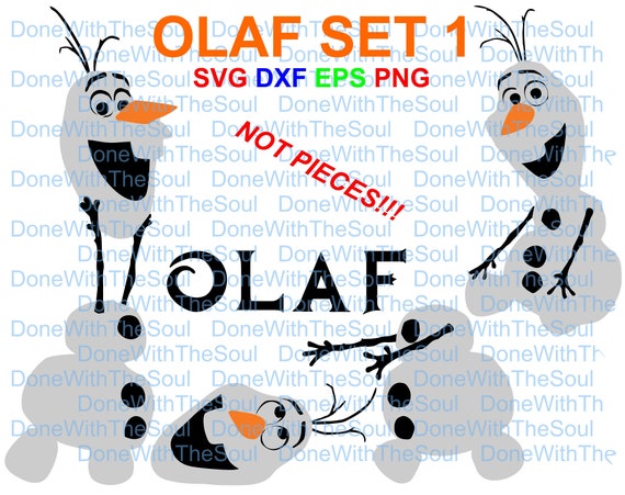 Olaf Frozen Set 1 Olaf Svg Frozen Vector Olaf Vector Etsy
