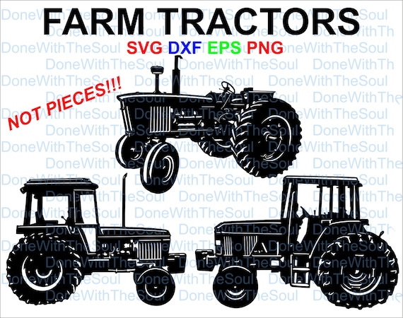 Download Tractor Svg Laser Cut File Farm Tractor Svg Car Vector Etsy