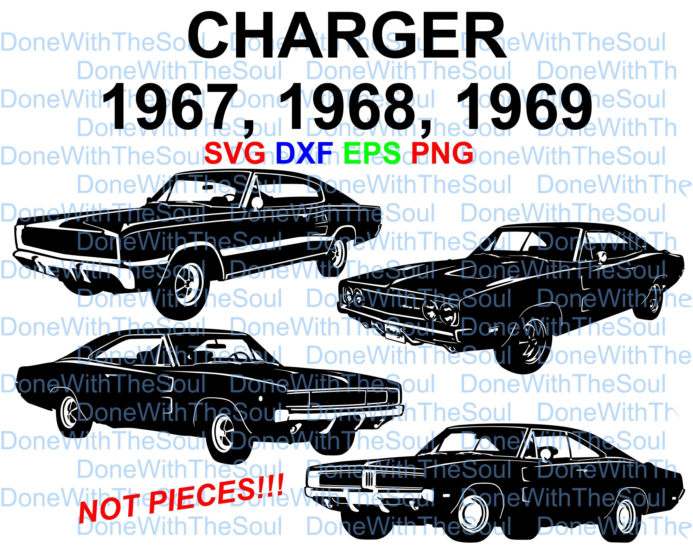 Charger Vector 1967 1968 1969 Car Vector Charger Svg Etsy