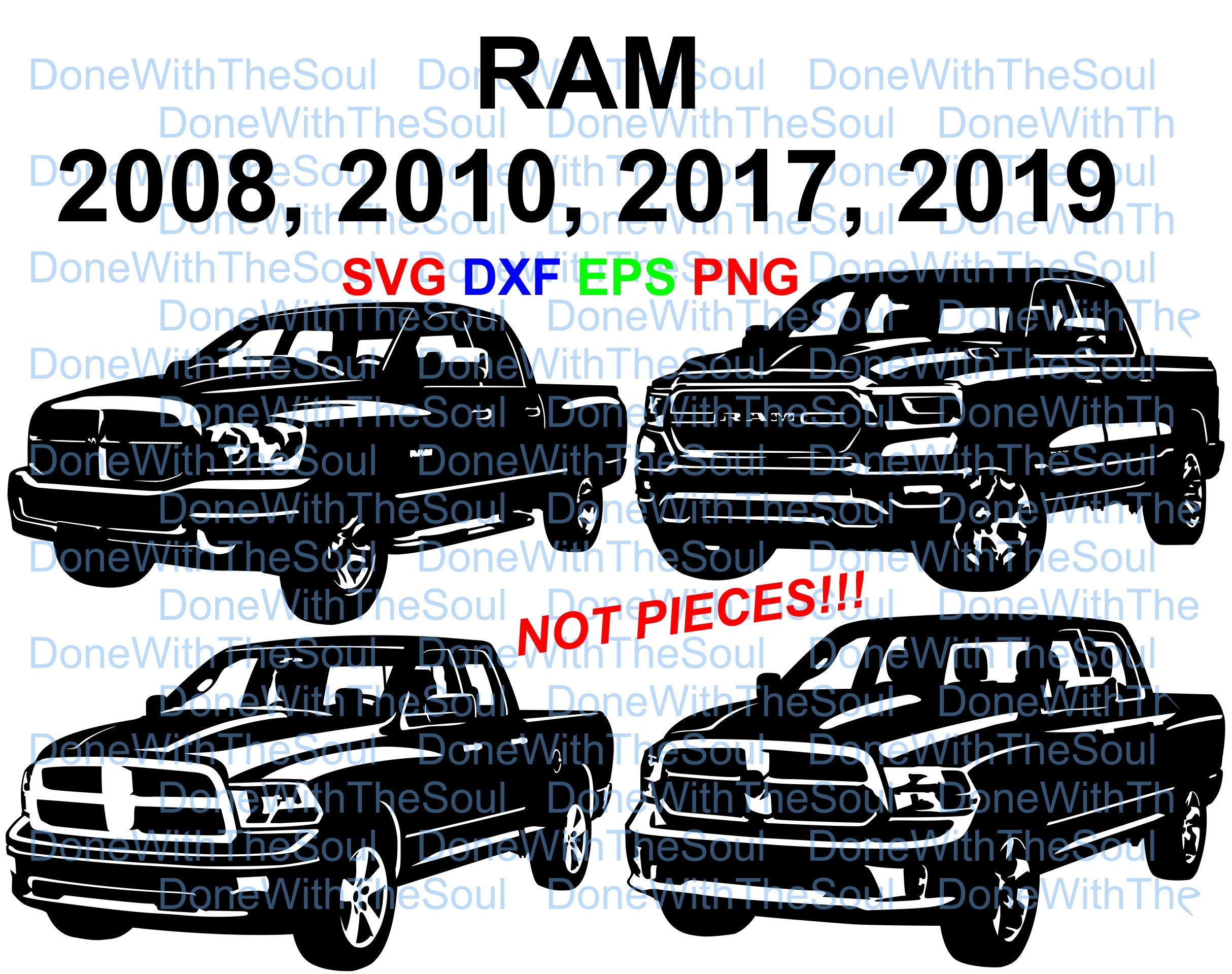 Download Ram Svg 2008 2010 2017 2019 Car Vector Ram Pickup Ram Etsy