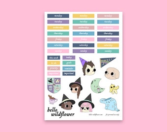 Summer Camp Island Weekly Printable Stickers - Bullet Journal Instant Download