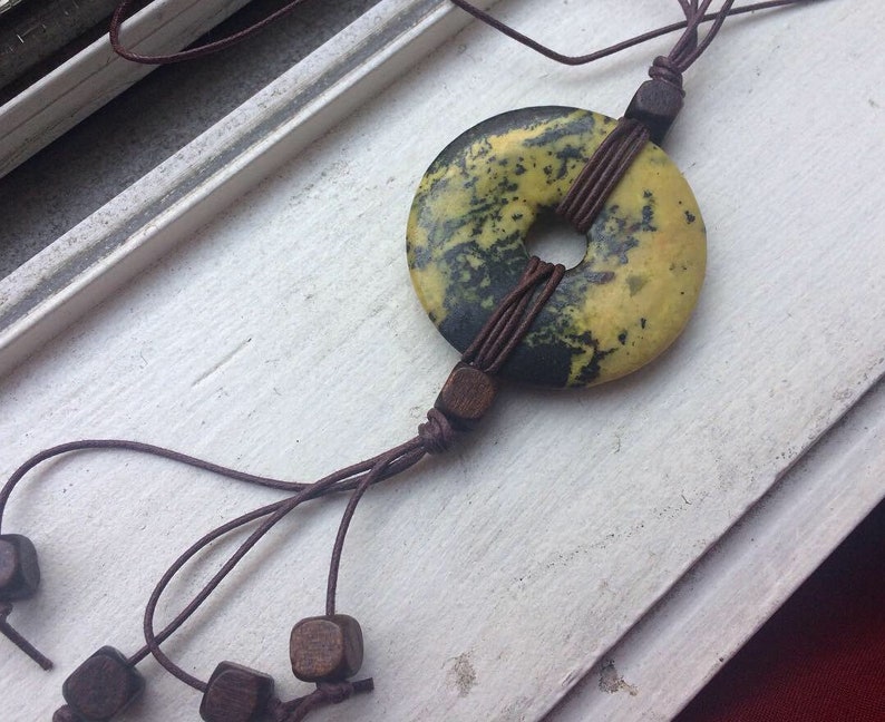 Natural Yellow Jasper Pendant