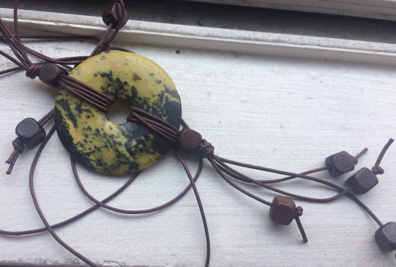 Natural Yellow Jasper Pendant